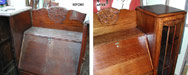 Secretary repair and refinish before and after