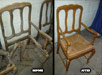 Restored Flooded Dining Chairs