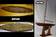 Model Wood Sail Boat Restoration