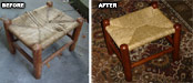 Natural Rush Footstool