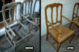 Restored Flooded Dining Chairs